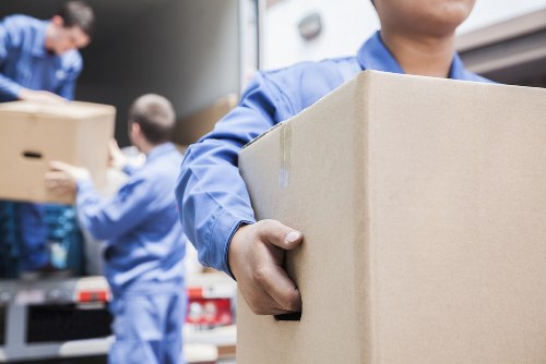 Moving and storage services in Colindale with boxes and furniture