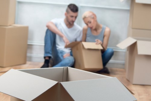 Colindale removals vehicle prepared for a compact home or office relocation