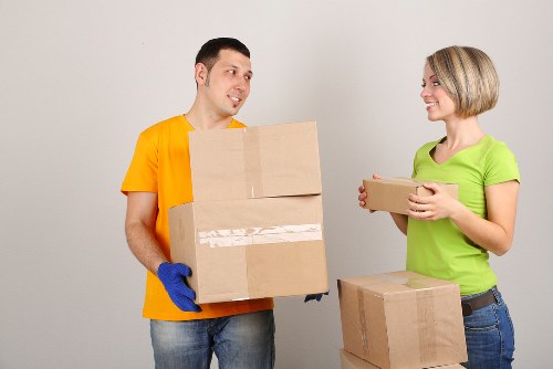 A practical Colindale self storage area with neatly arranged items